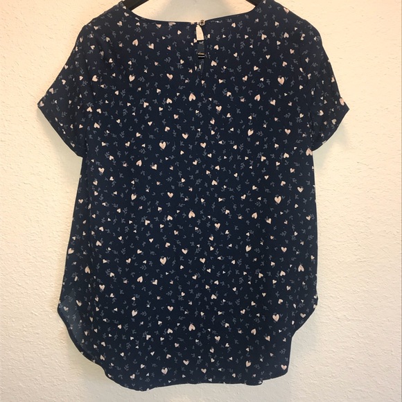 Lauren Conrad Heart & Leaf Patterned Blouse - Picture 2 of 5